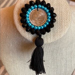 Persian Artisan Coin Tassel Brooch